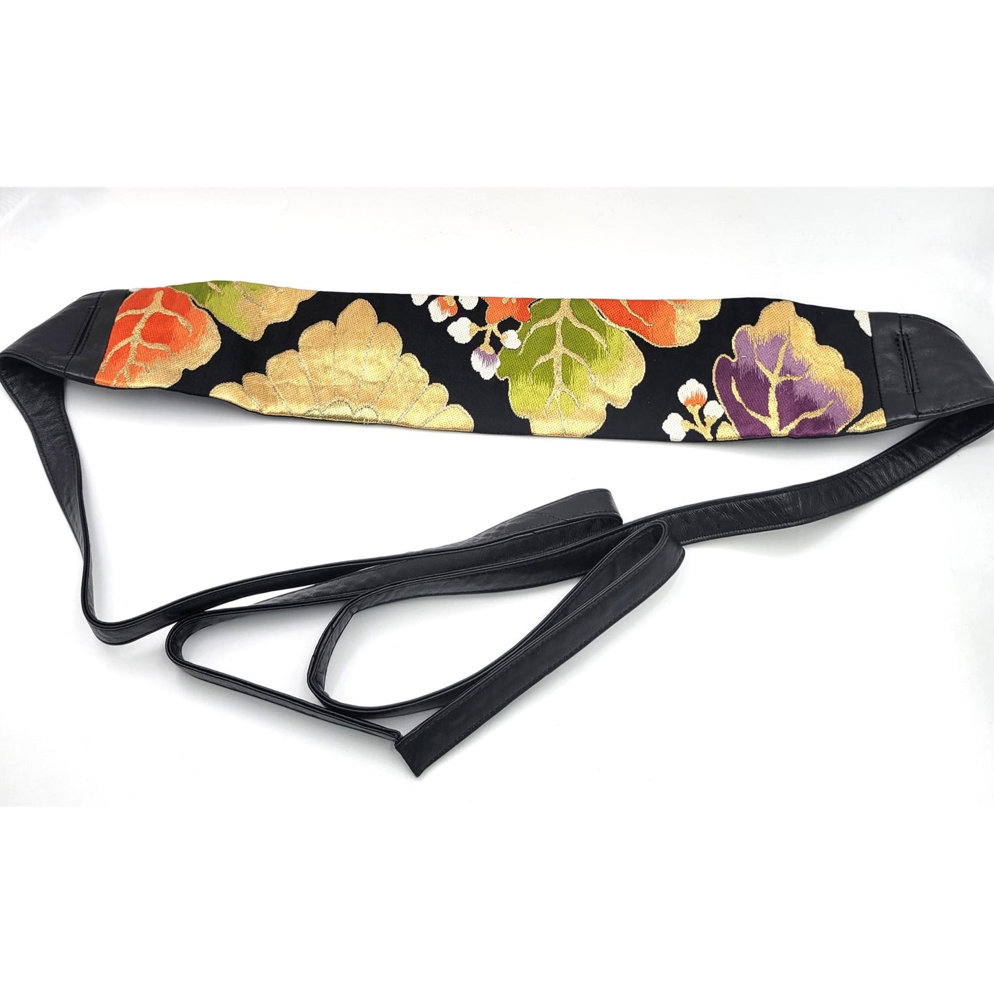 Silk and leather obi belt (3 designs)