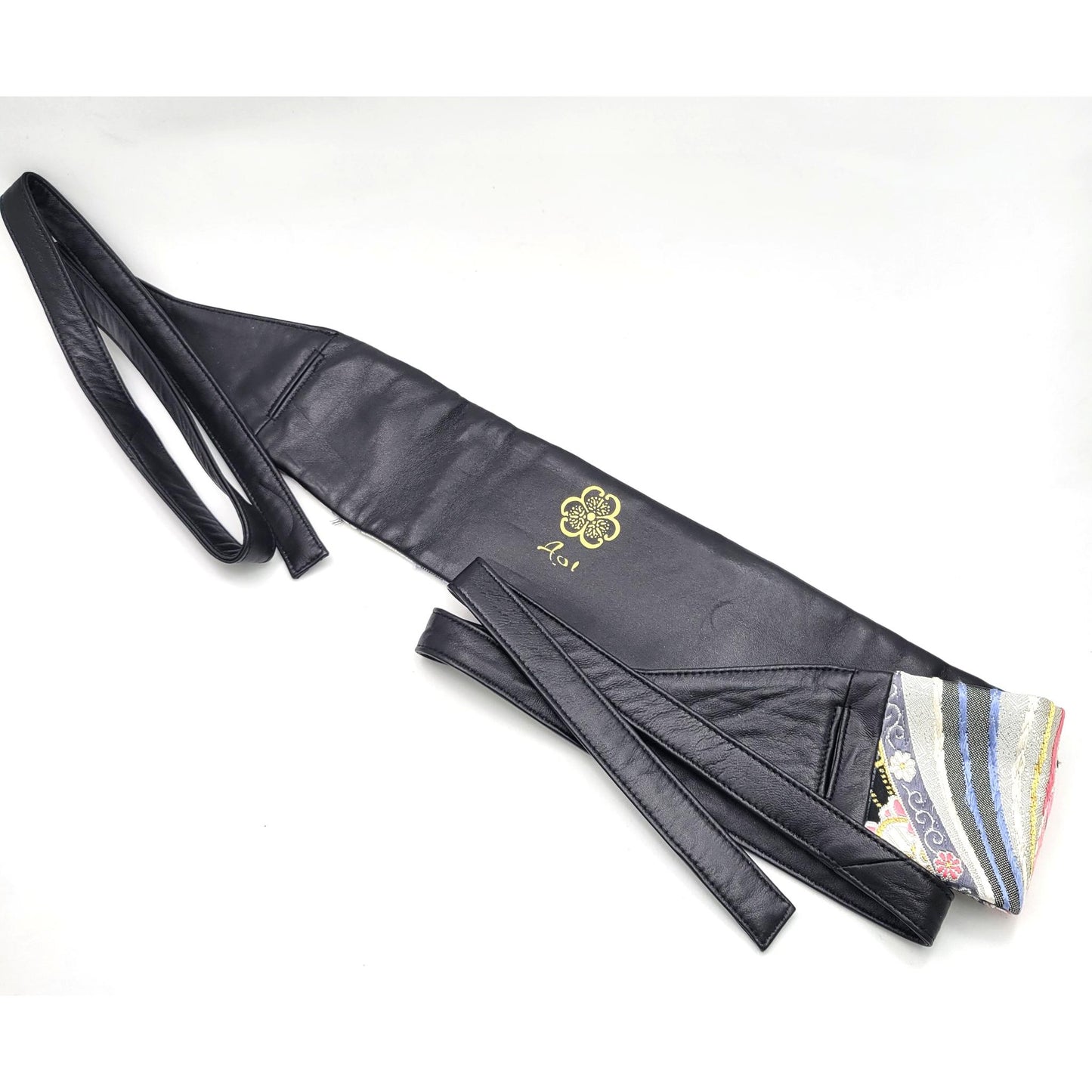 Silk and leather obi belt (3 designs)