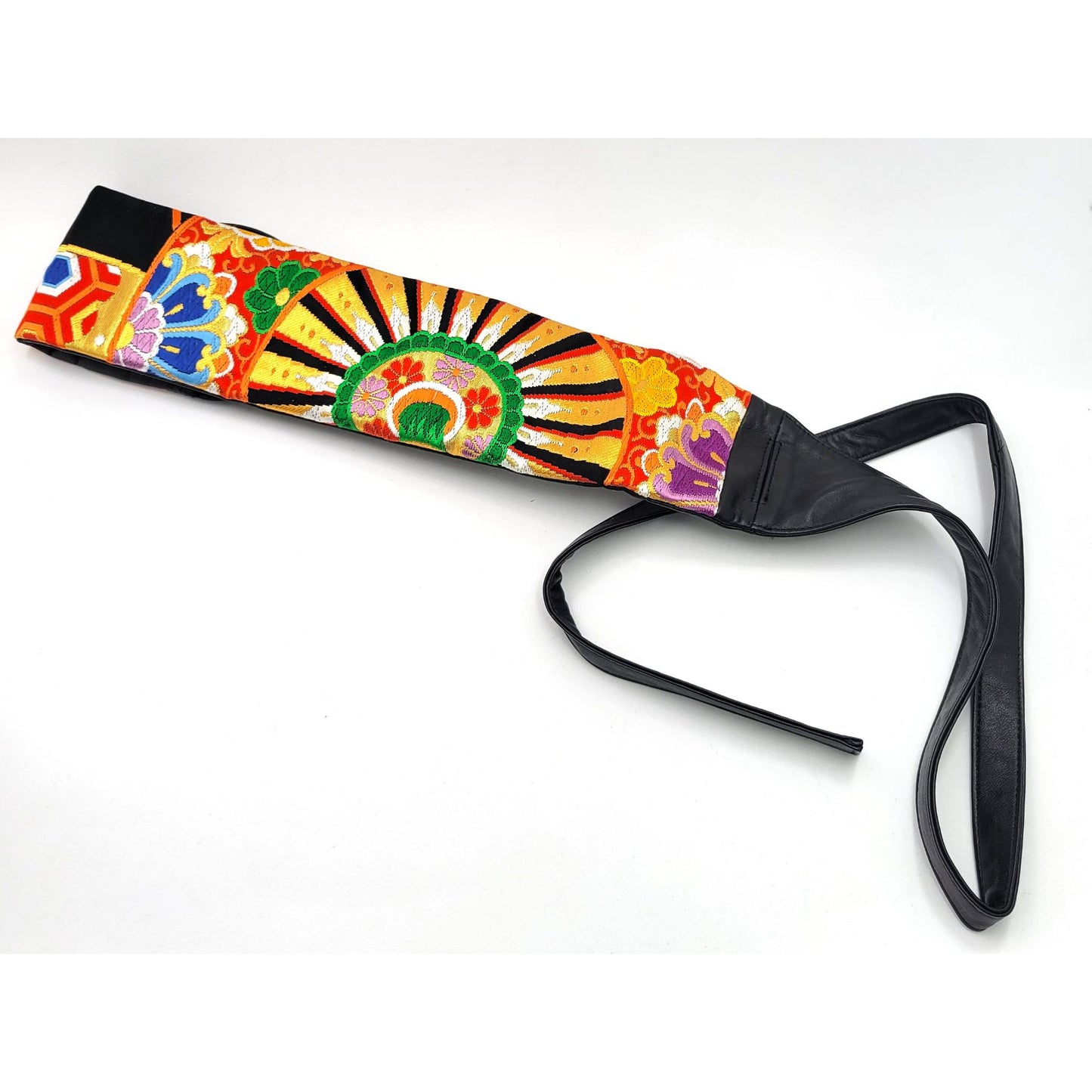 Silk and leather obi belt (3 designs)