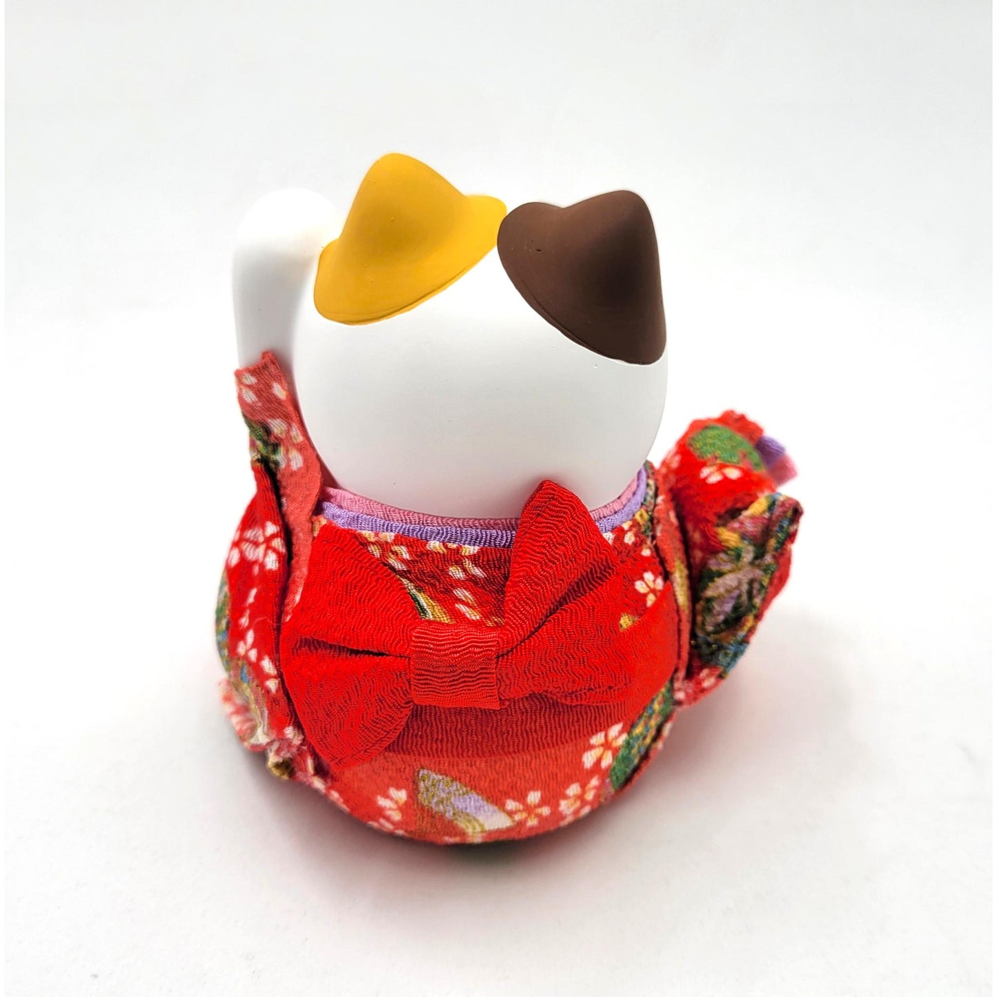 CHIRIMEN NEKO RED KIMONO