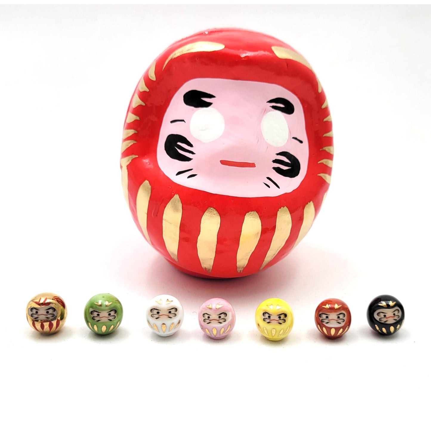 Tiny 7 Mini figurines kawaii porte bonheur - Daruma