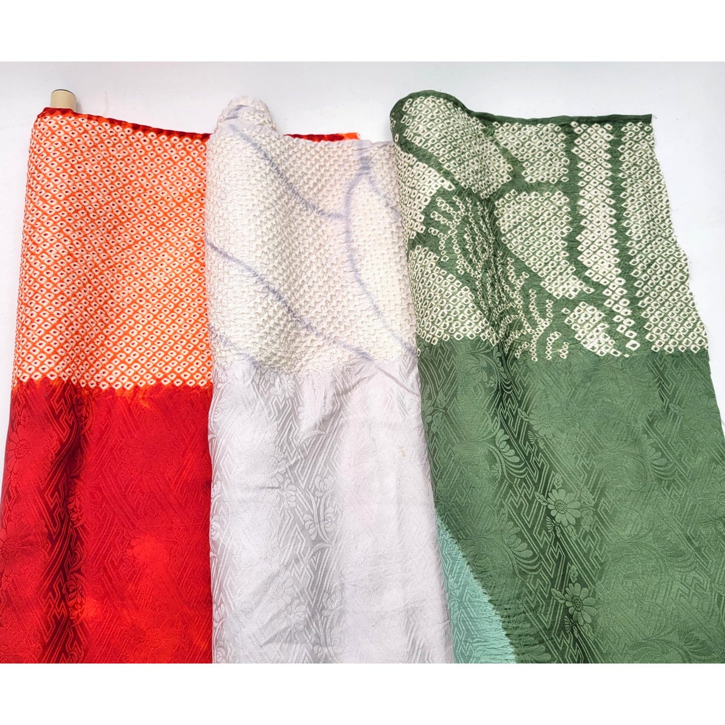 Japanese Fabric Mix Smooth Silk & Chirimen