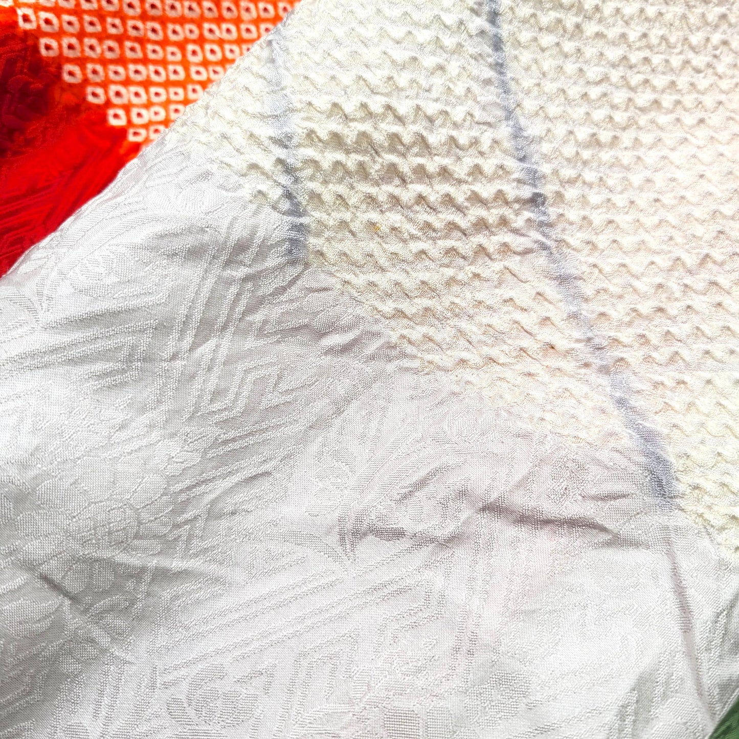 Japanese Fabric Mix Smooth Silk & Chirimen