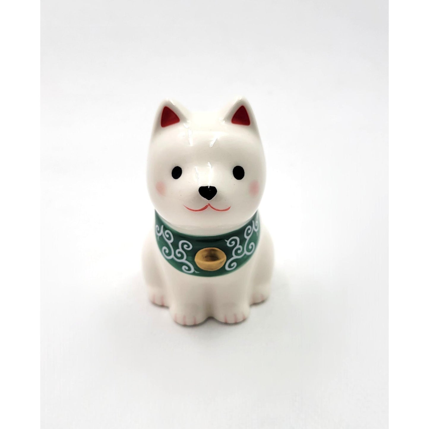 Figurine Chien Shiba Blanc Assis