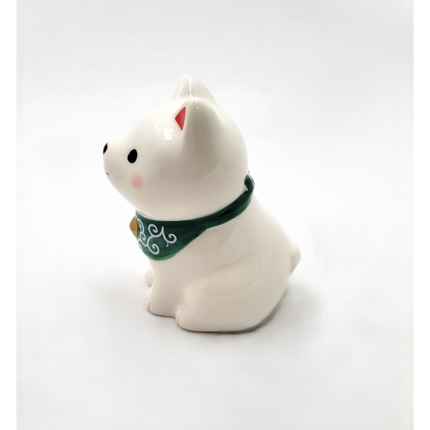 Figurine Chien Shiba Blanc Assis