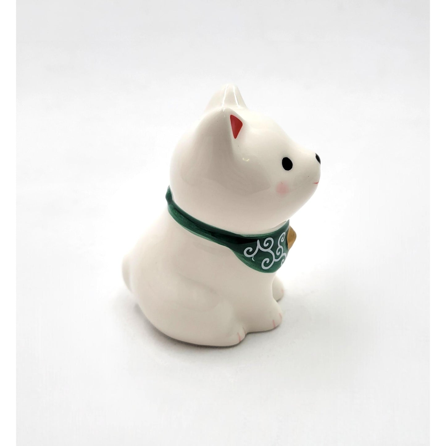 Figurine Chien Shiba Blanc Assis