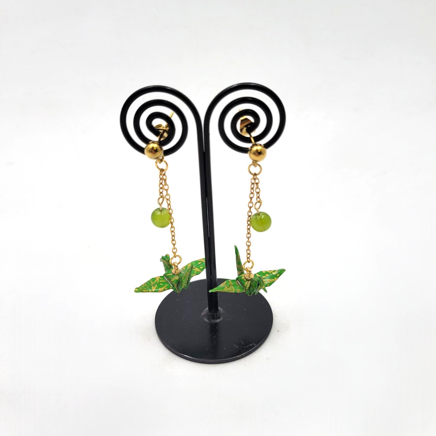 Boucles d'oreilles Gru - Vert, Rouge, Violet, Rouge Doree AOI