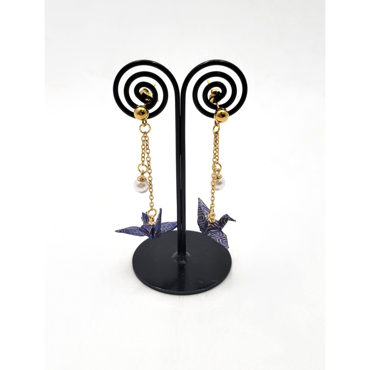 Boucles d'oreilles Gru - Vert, Rouge, Violet, Rouge Doree AOI