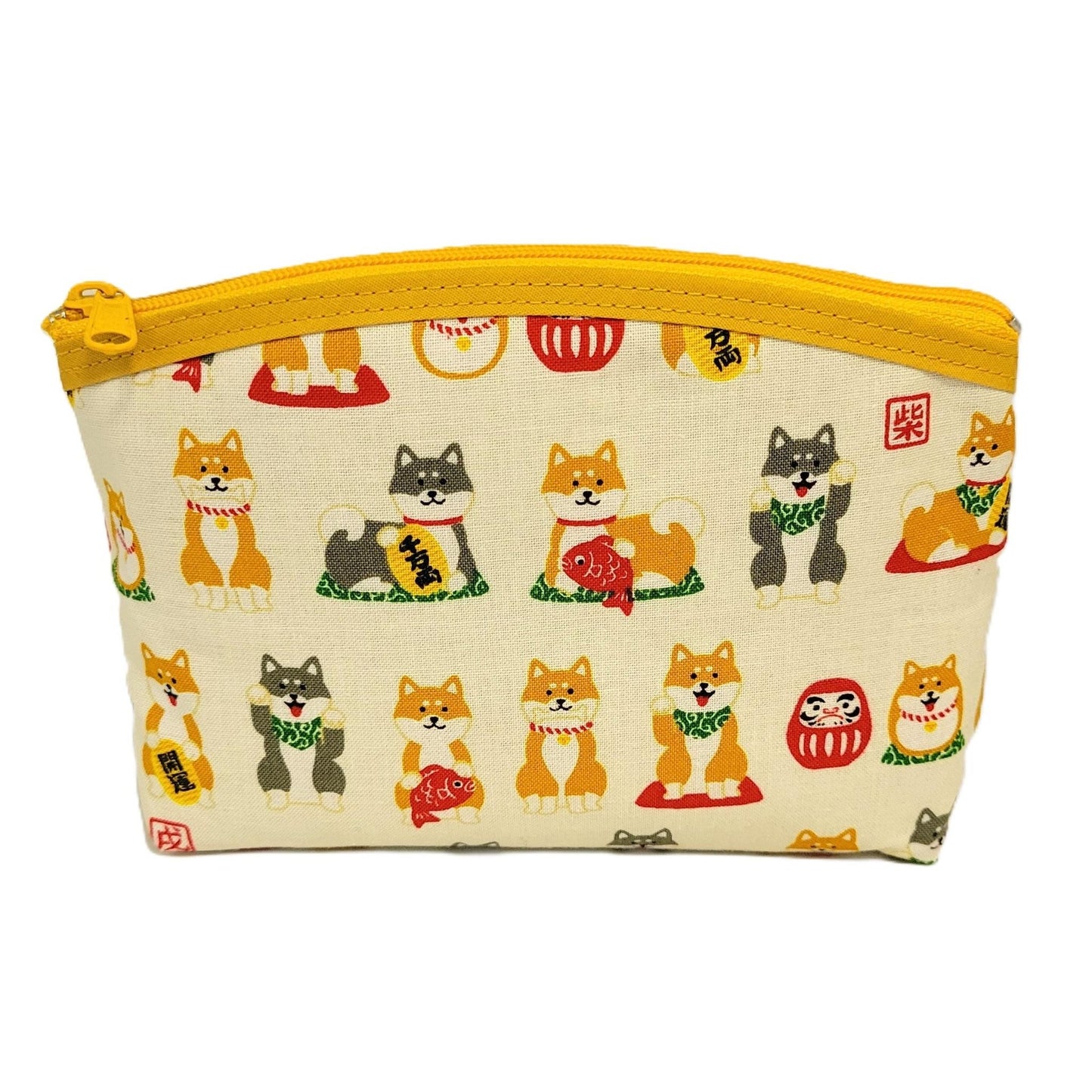 Pochette Shiba Inu & Daruma – Esprit Japonais