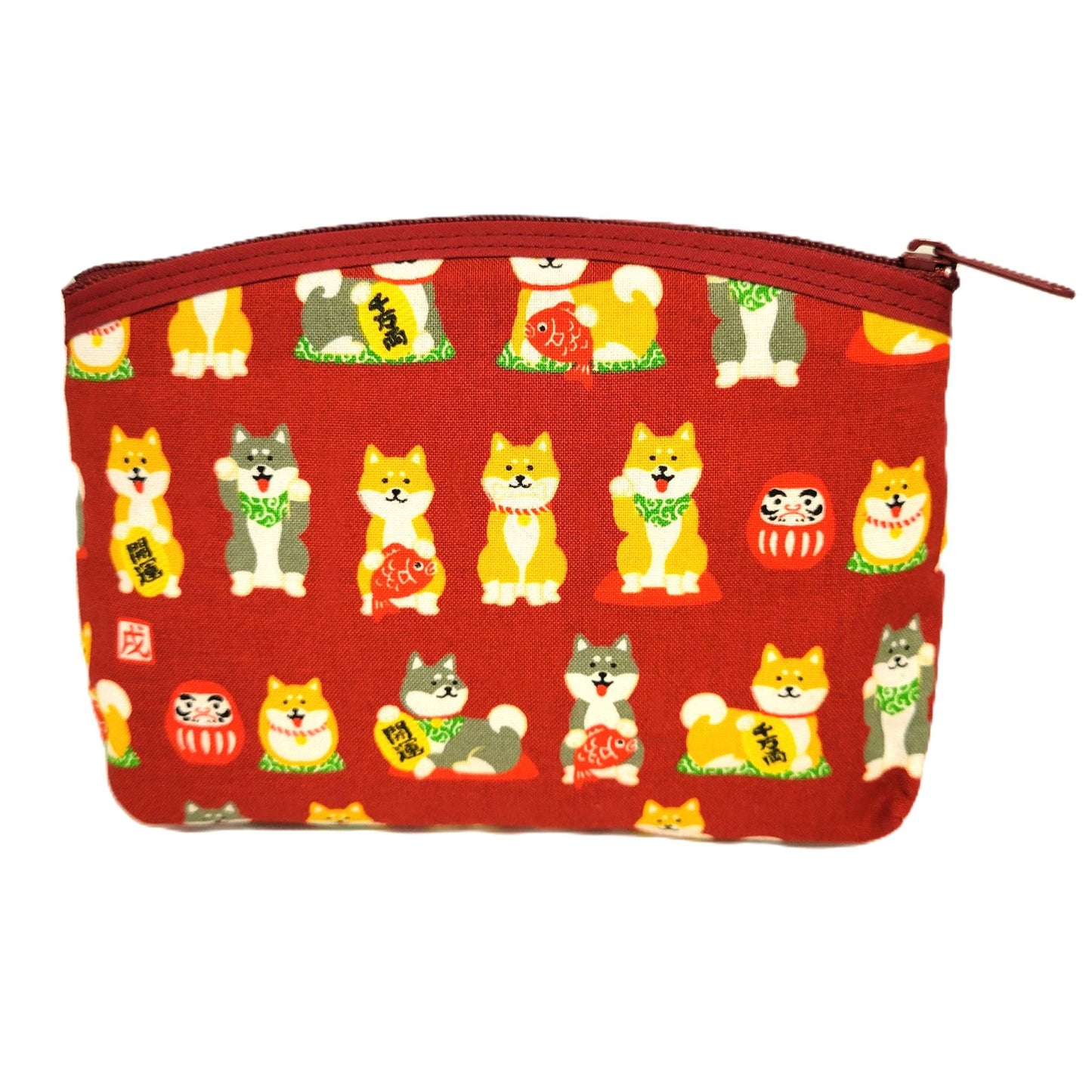 Pochette Shiba Inu & Daruma – Esprit Japonais