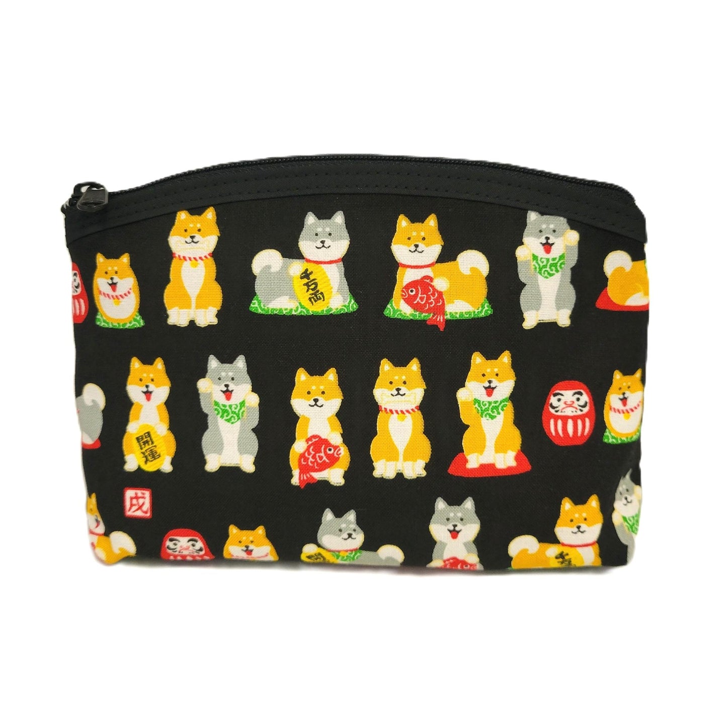 Pochette Shiba Inu & Daruma – Esprit Japonais