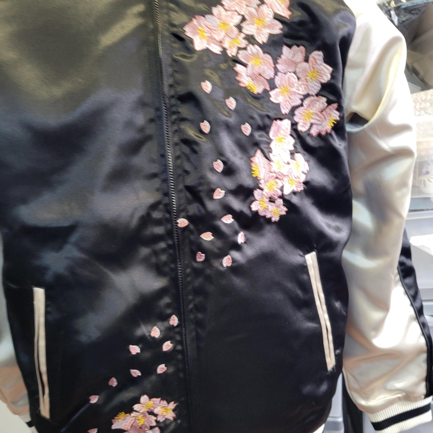 Sukajan Réversible : Dragon Sakura & Carpe Koï d'Or