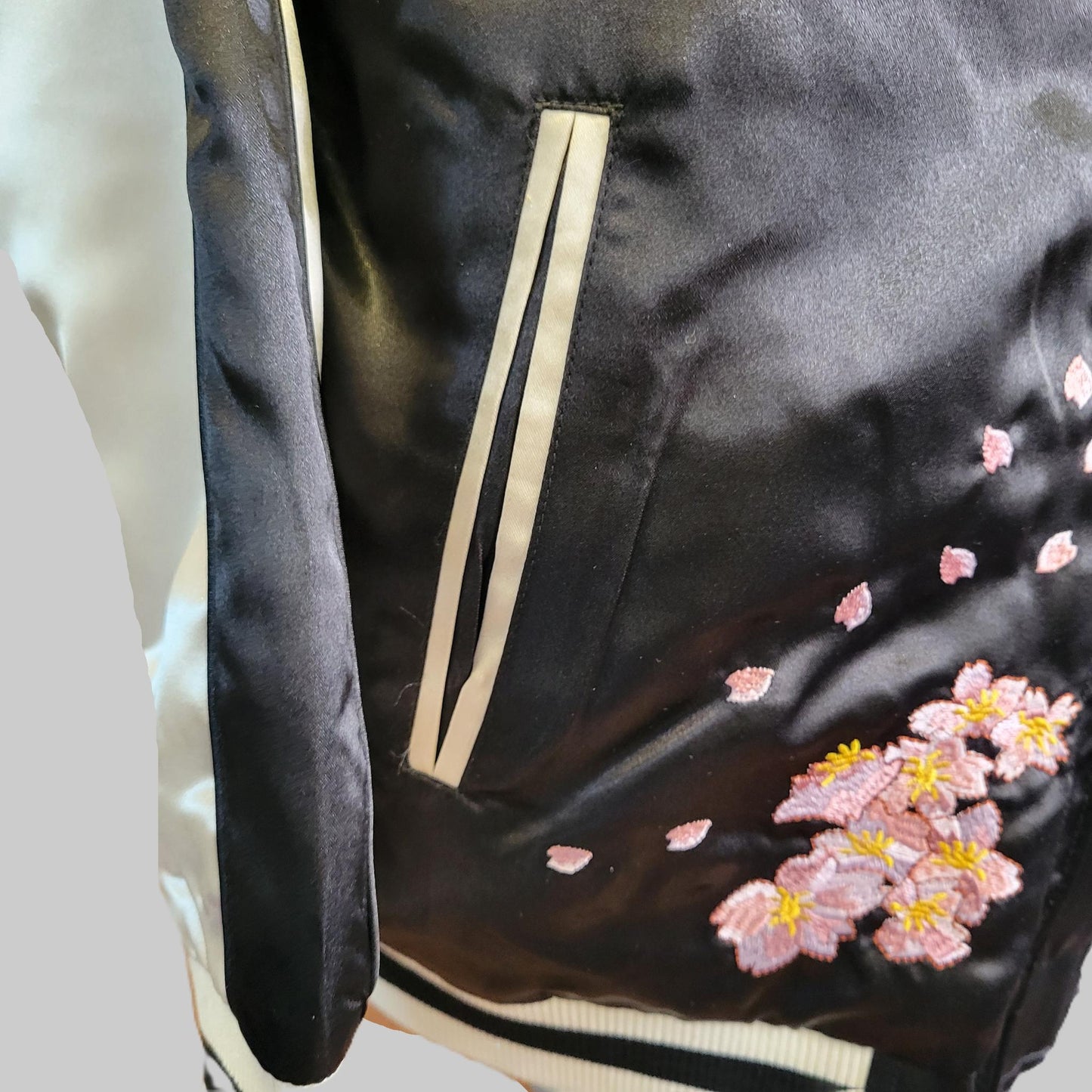 Sukajan Réversible : Dragon Sakura & Carpe Koï d'Or