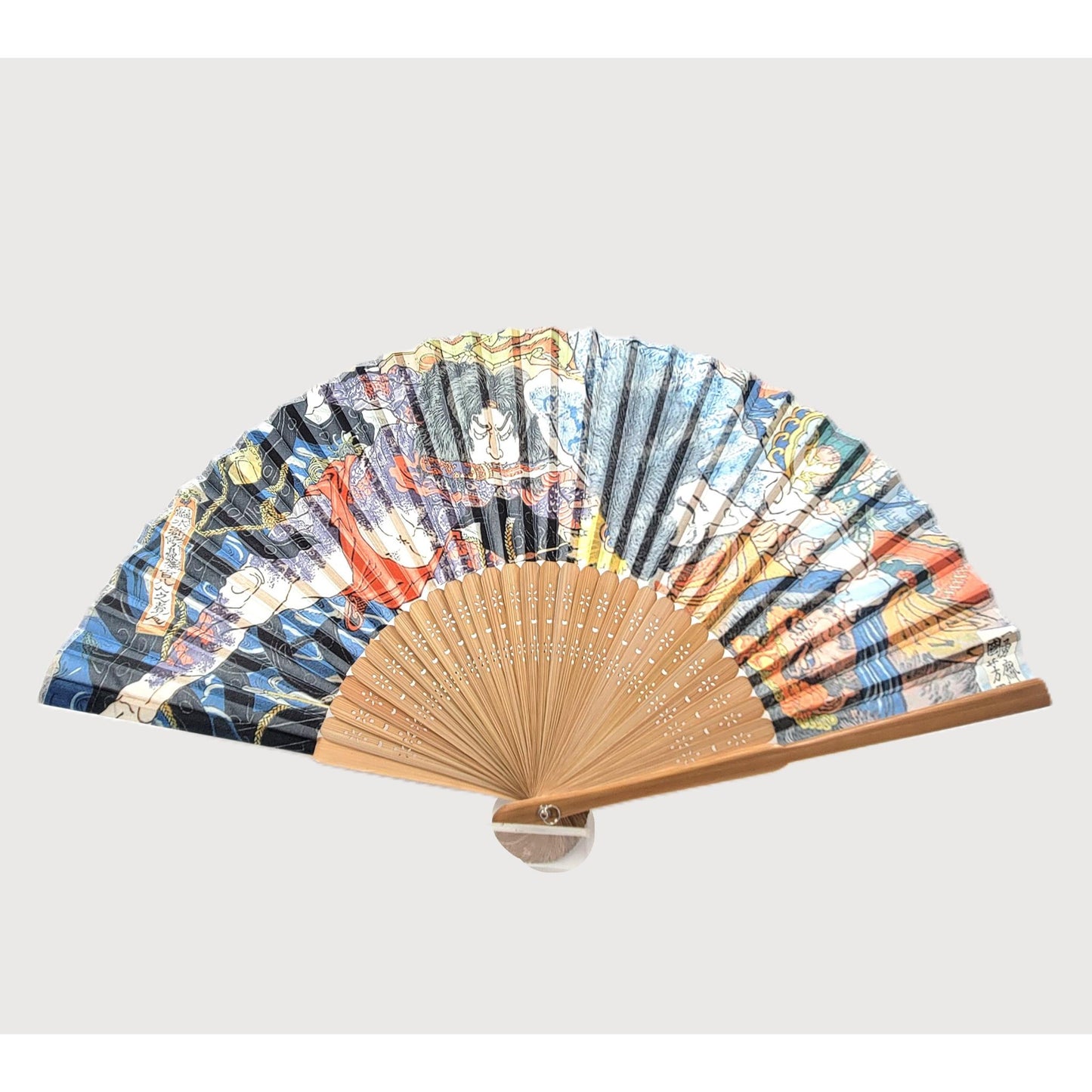 AOI Fan Collection - Kuniyoshi Heroes and Skeleton Japanese Ukiyo-e Design