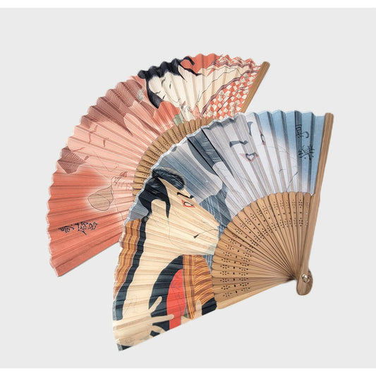 Collection Eventail AOI - Motif UKIYOE Japonais Utamaro et Sharaku