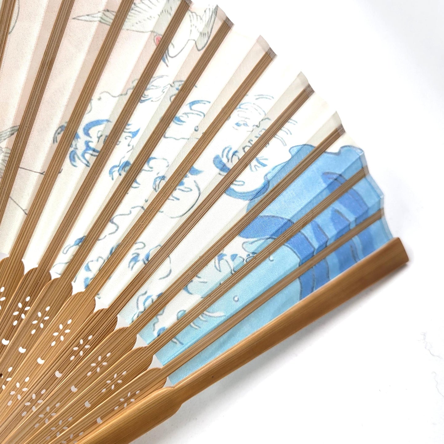 AOI Fan Collection - Japanese Ukiyo-e Hiroshige Red Plum and Crane pattern