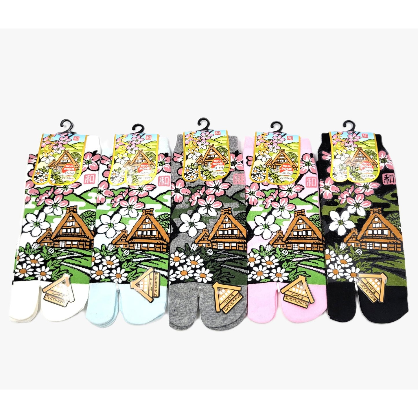 Chaussettes Japonaises Tabi - Motif  Shirakawa go Taille EU34-40