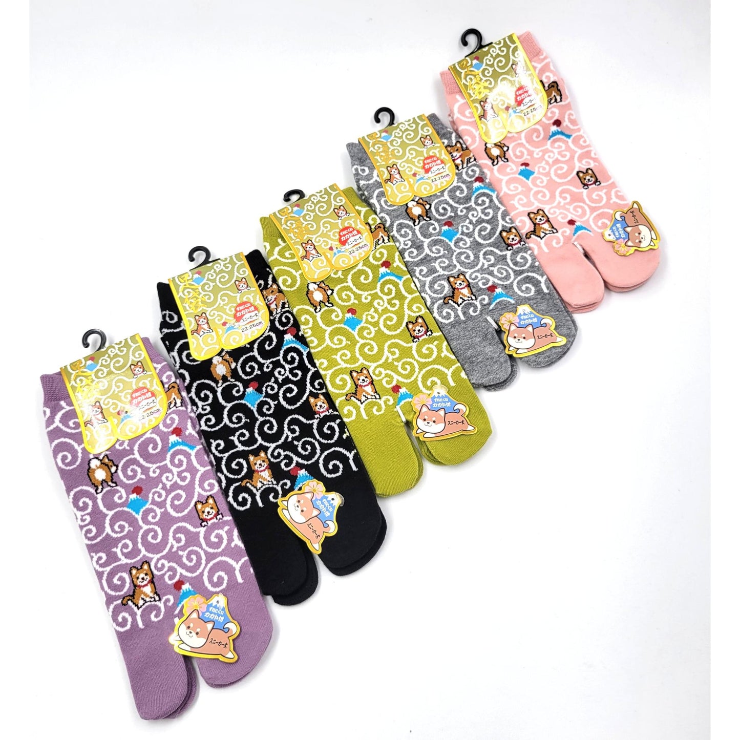 Chaussettes Japonaises Tabi - Motif Shiba chen Taille EU34-40