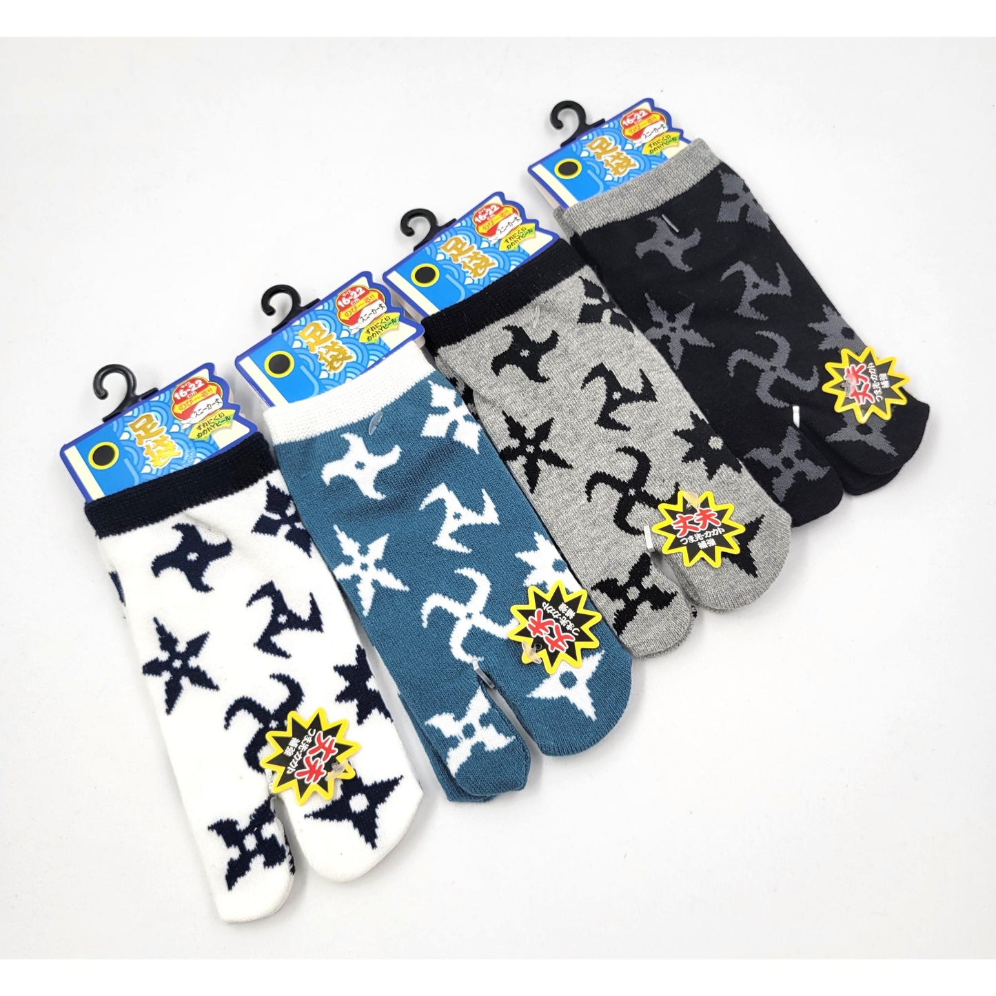 Chaussettes Japonaises Tabi enfant en Coton et Motif Shuriken Taille 26-34