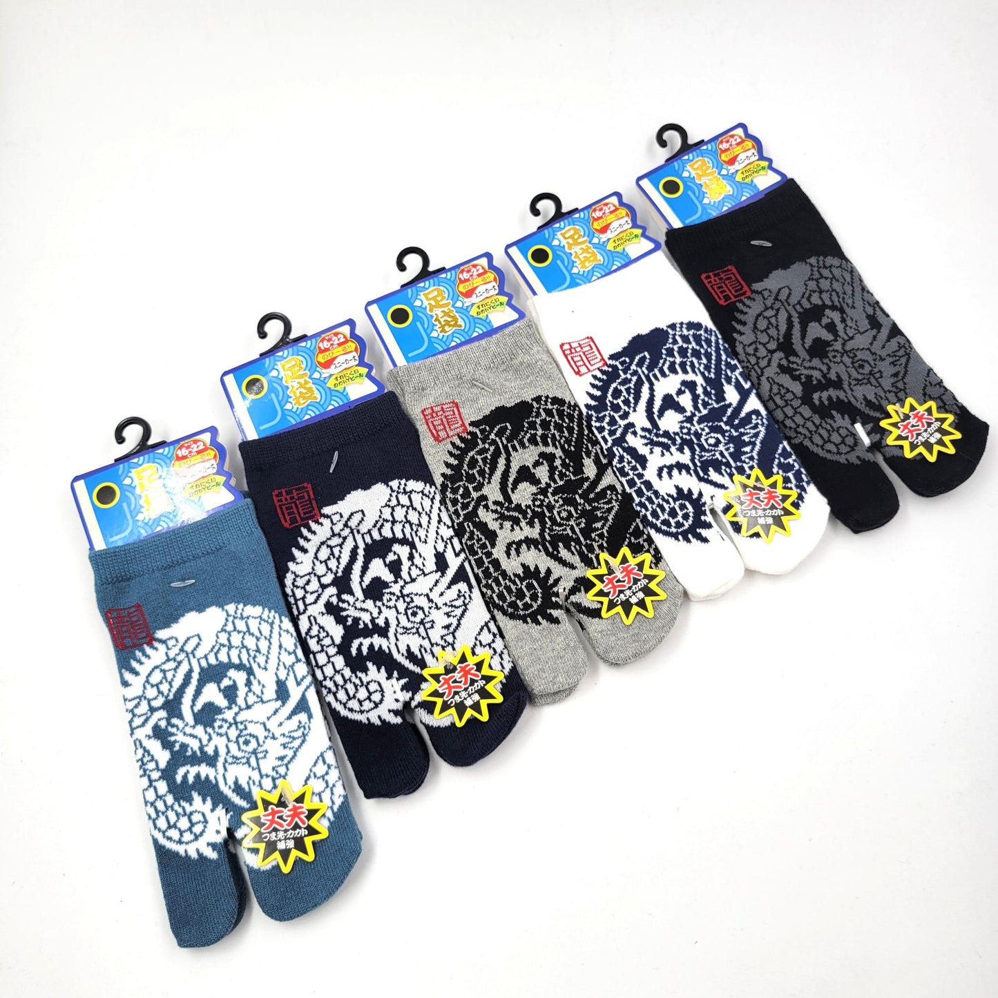 Chaussettes Japonaises Tabi enfant en Coton et Motif Dragon Taille 26-34