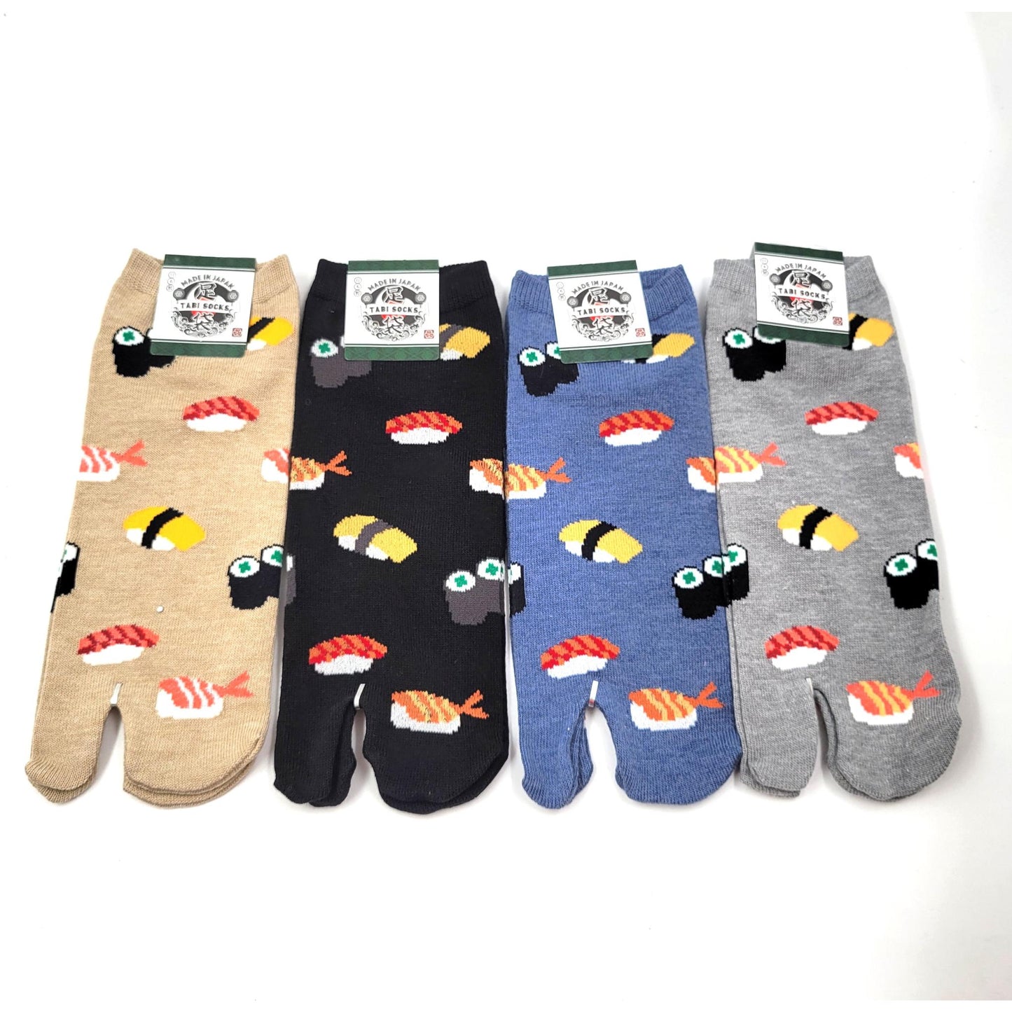 Chaussettes Japonaises Tabi en Coton et Motif SushiTaille 40-45