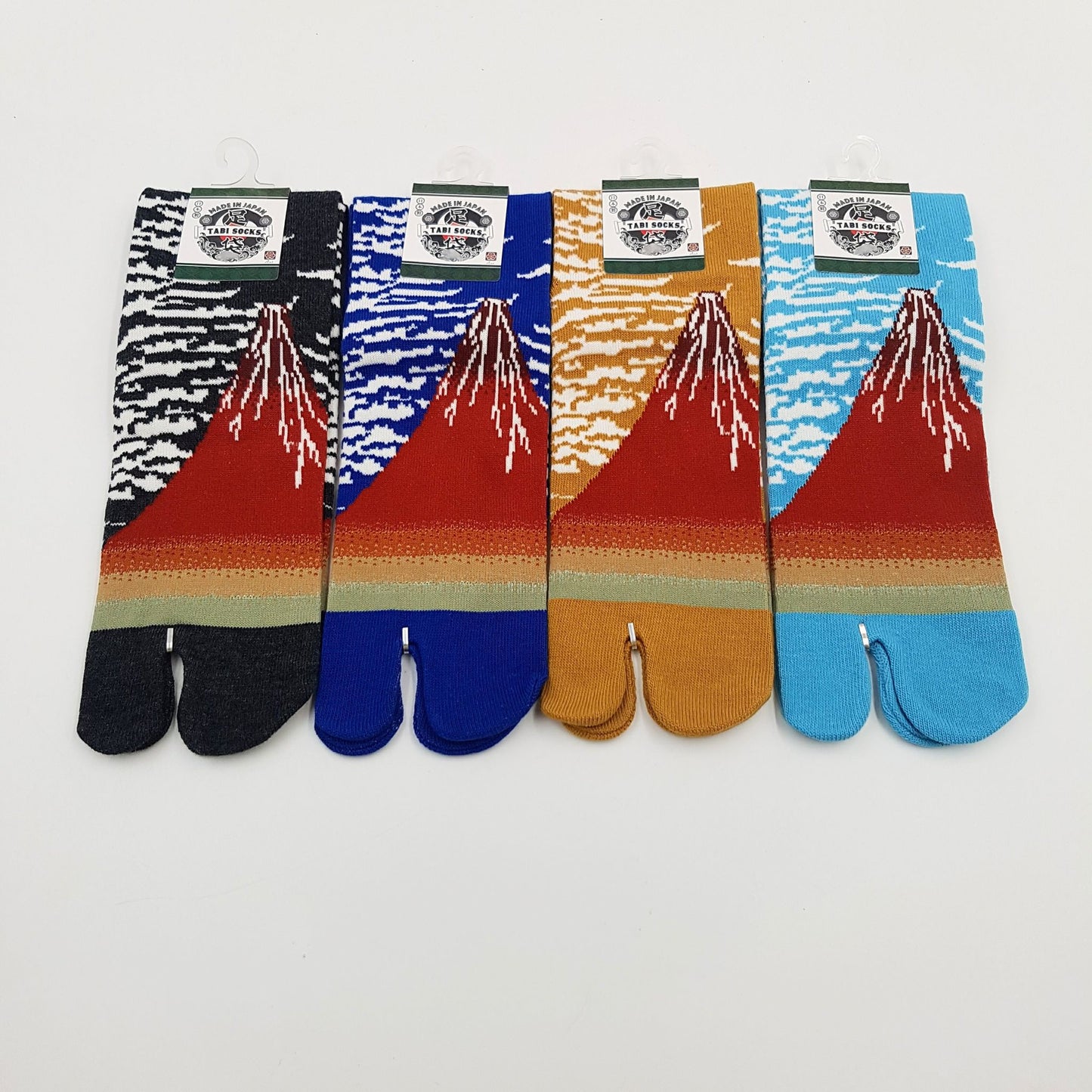 Chaussettes Japonaises Tabi en Coton - Mont Fuji Taille Large