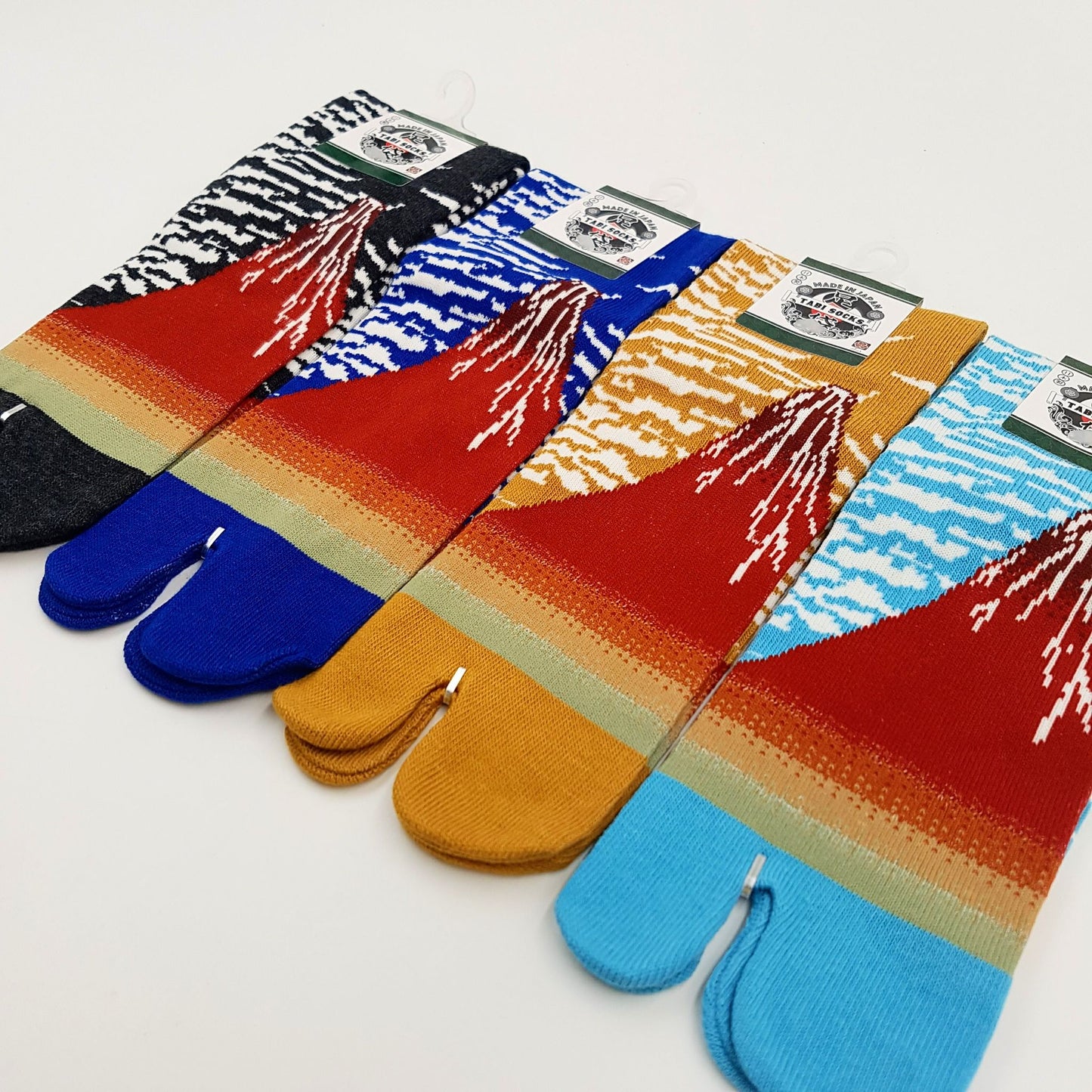 Chaussettes Japonaises Tabi en Coton - Mont Fuji Taille Large