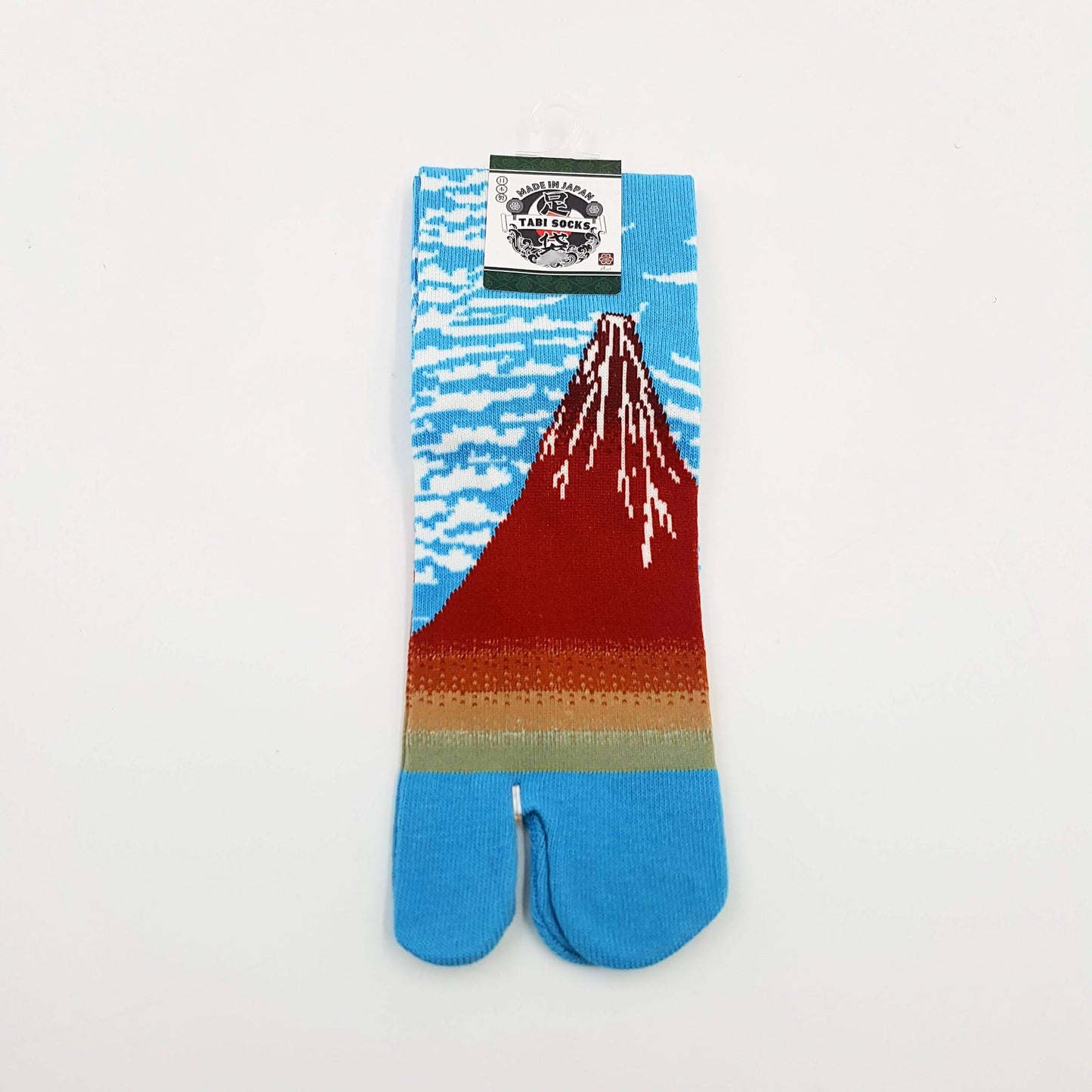 Chaussettes Japonaises Tabi en Coton - Mont Fuji Taille Large