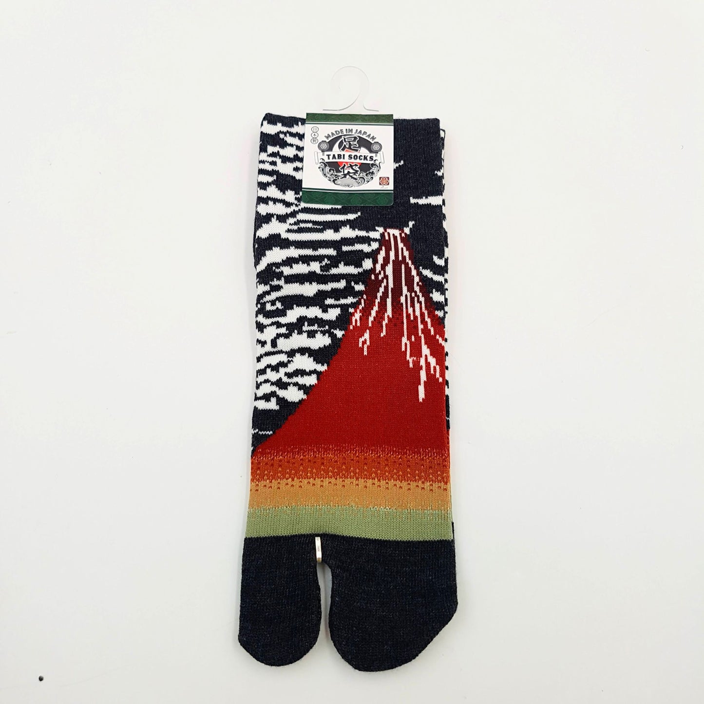 Chaussettes Japonaises Tabi en Coton - Mont Fuji Taille Large