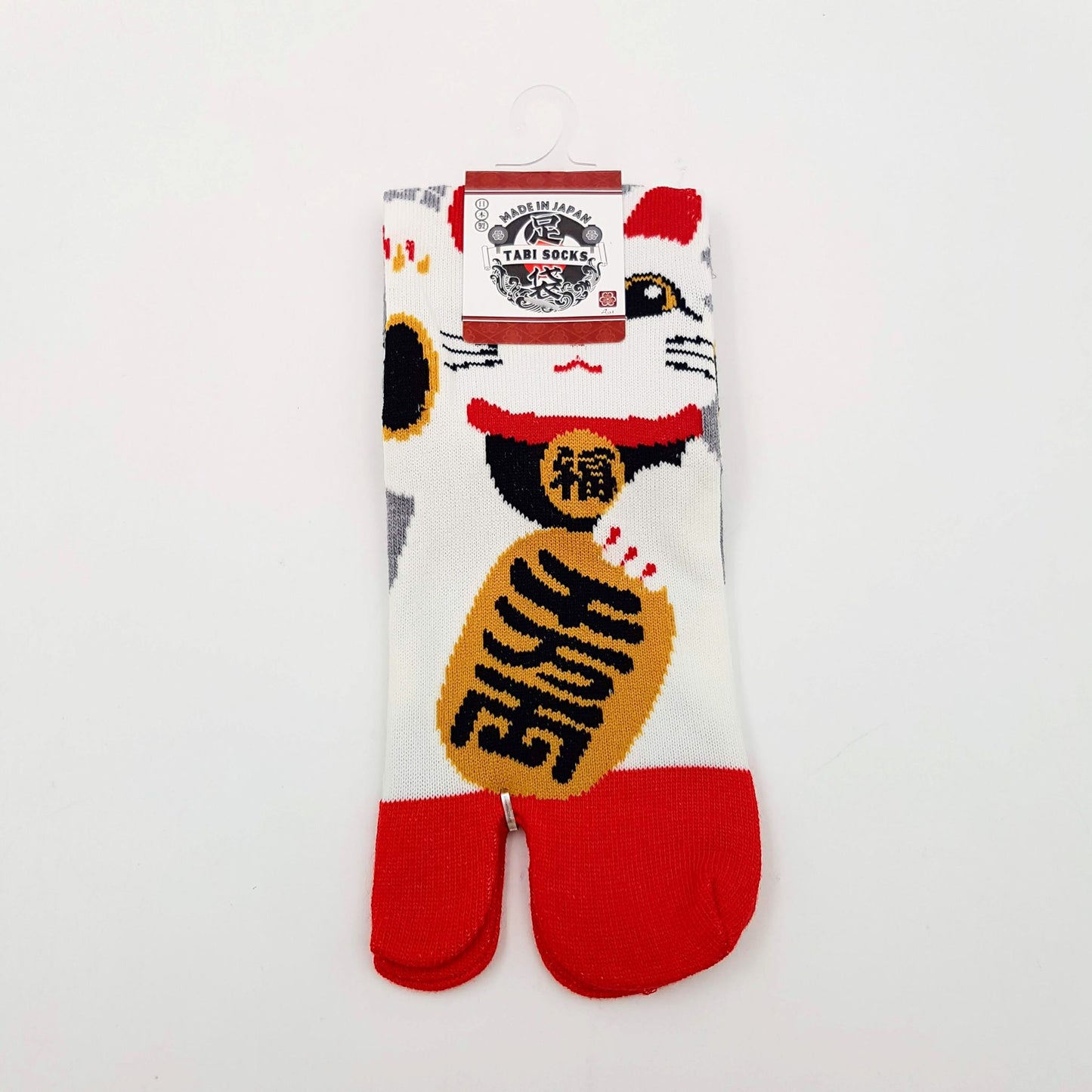 Chaussettes Japonaises Tabi en Coton - Maneki Neko Chat