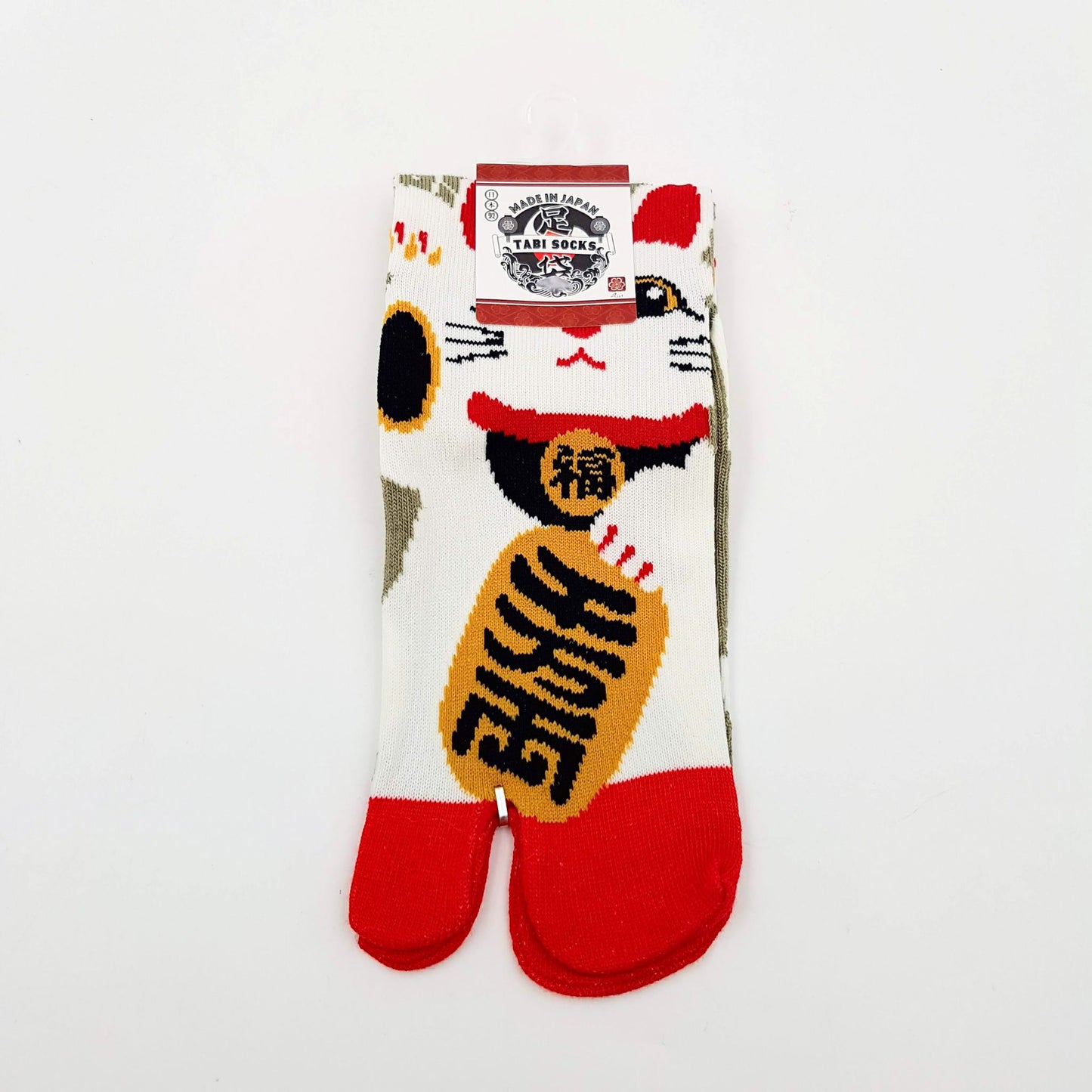 Chaussettes Japonaises Tabi en Coton - Maneki Neko Chat