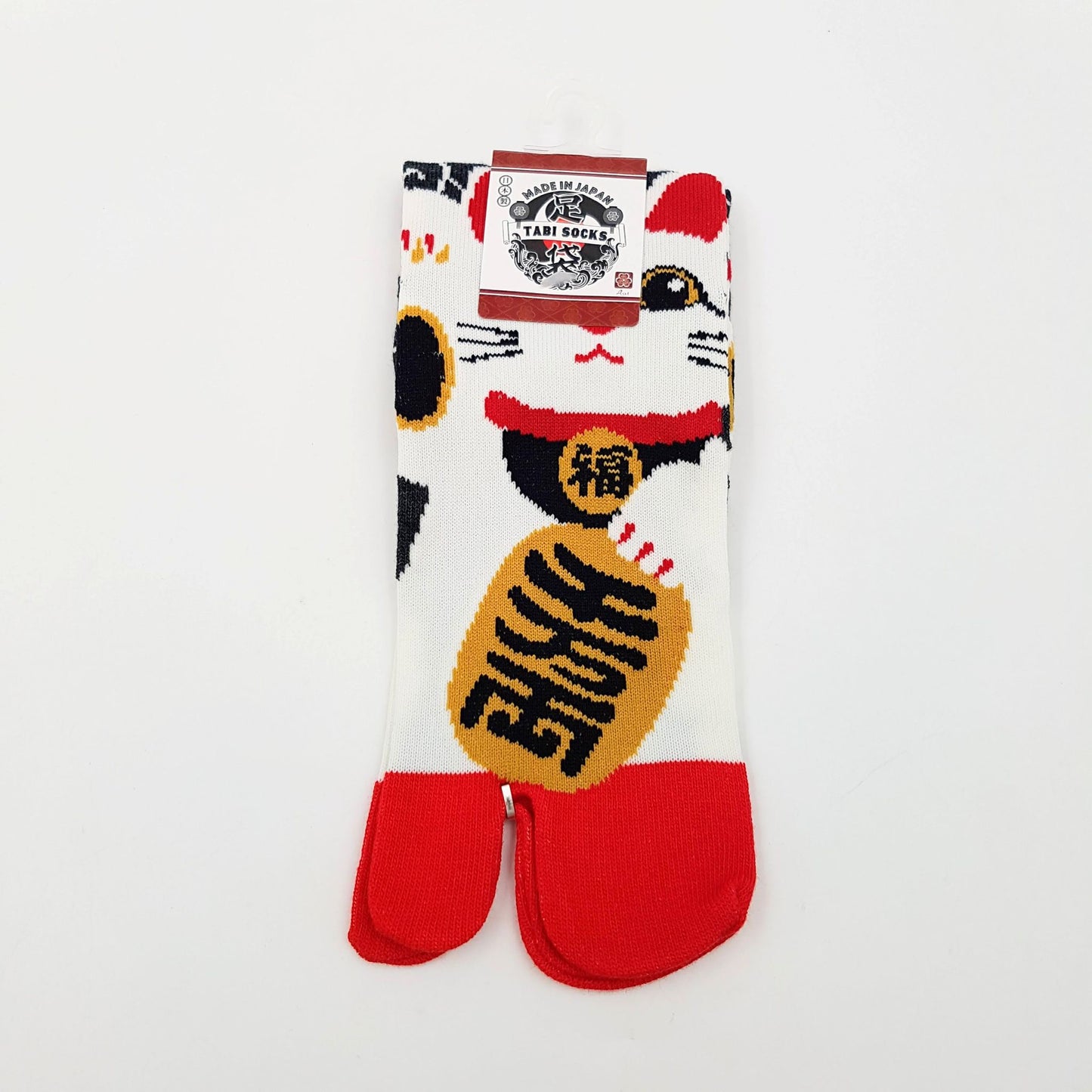 Chaussettes Japonaises Tabi en Coton - Maneki Neko Chat