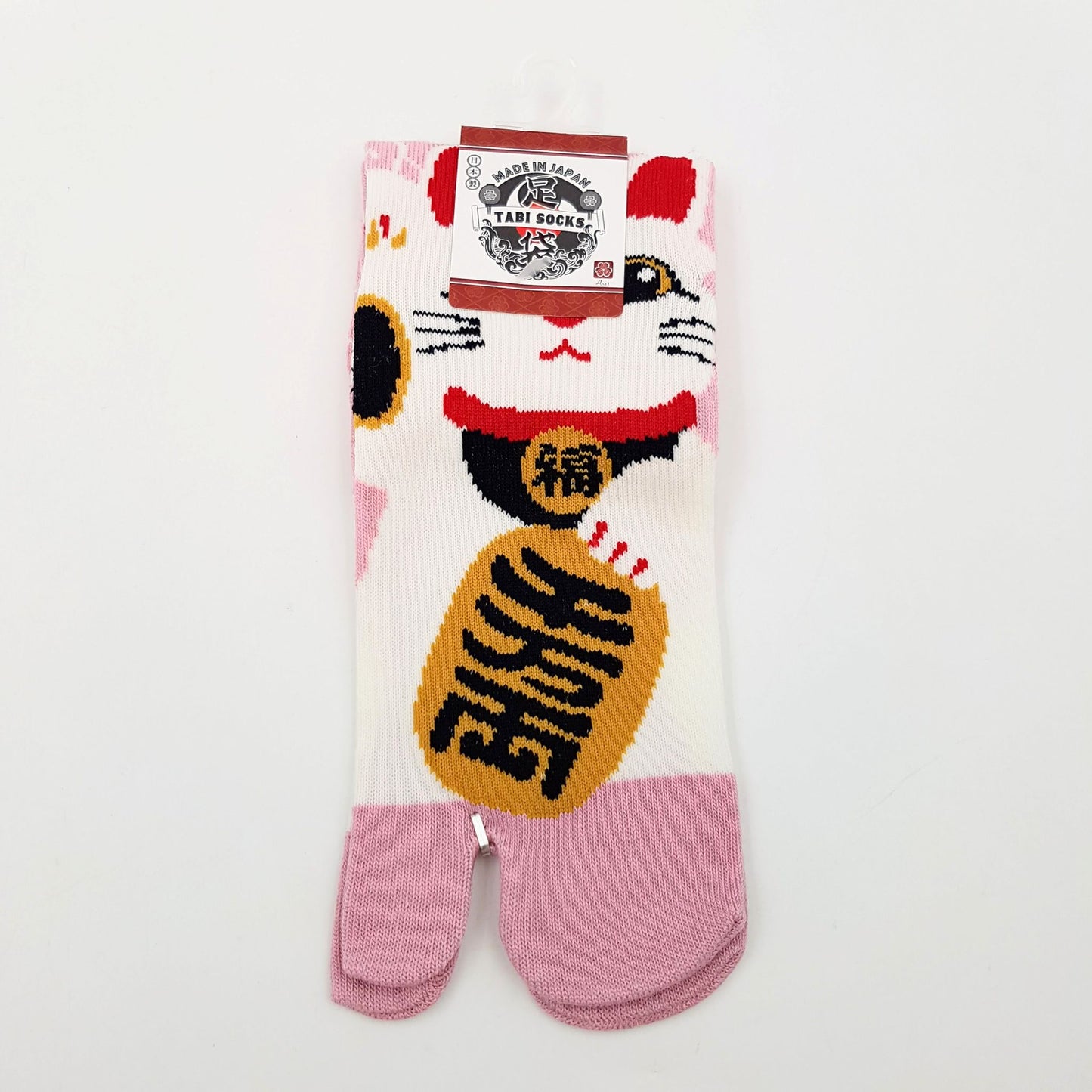 Chaussettes Japonaises Tabi en Coton - Maneki Neko Chat