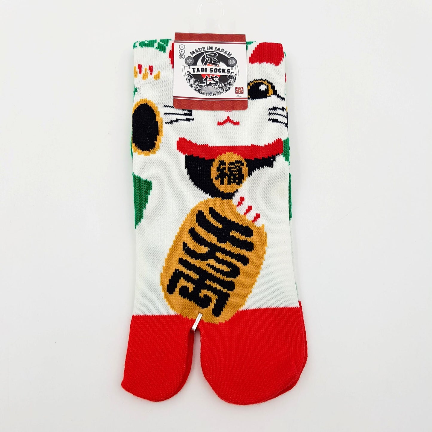 Chaussettes Japonaises Tabi en Coton - Maneki Neko Chat