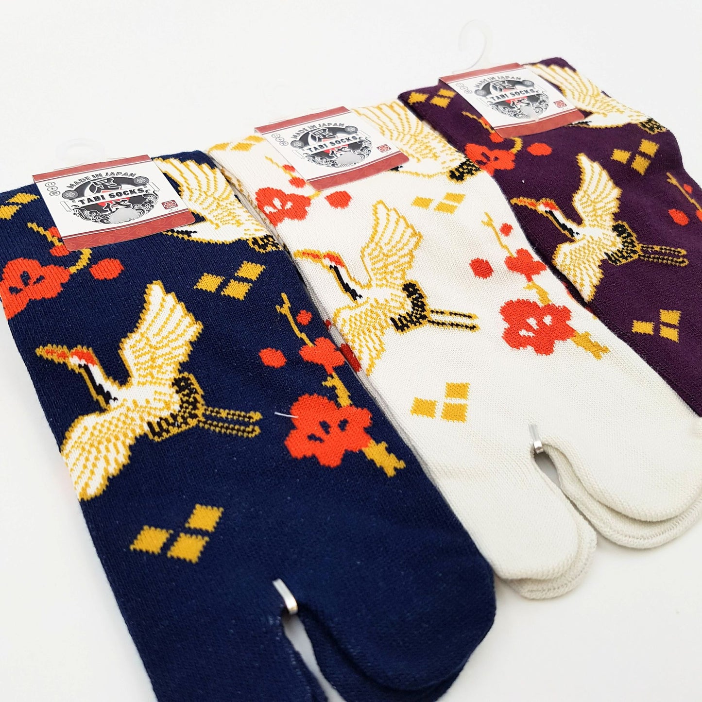 Chaussettes Japonaises Tabi en Coton - Grue