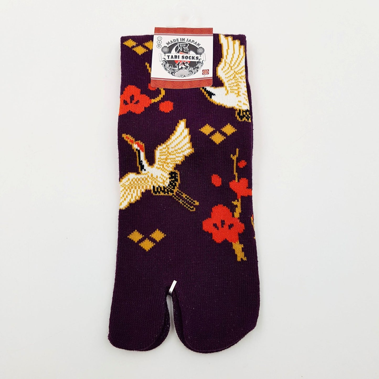 Chaussettes Japonaises Tabi en Coton - Grue