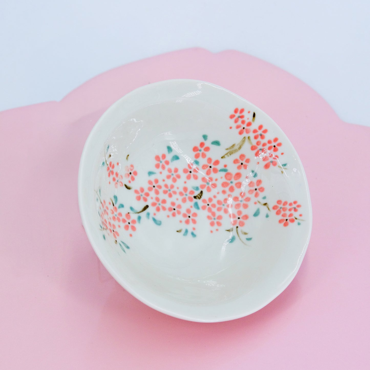 Plat Céramique Japonaise - Motifs Sakura - 2 Formats