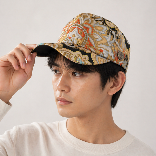 Casquette OBI – Motif Mandalas Célestes & Or Baroque