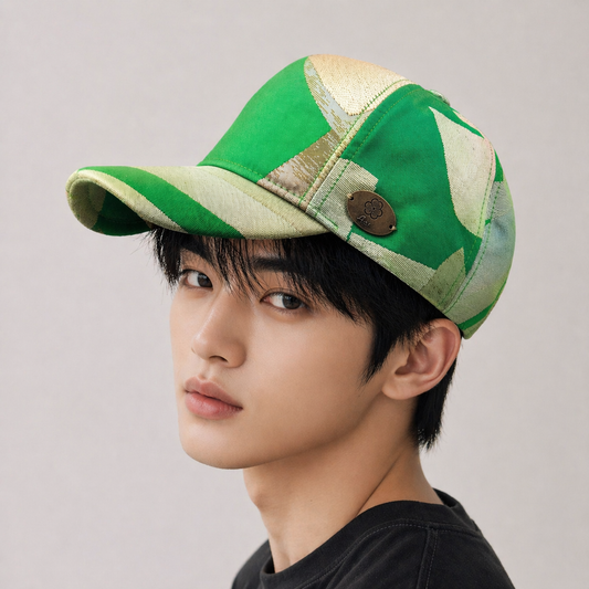 OBI Cap - Green Japanese Pattern