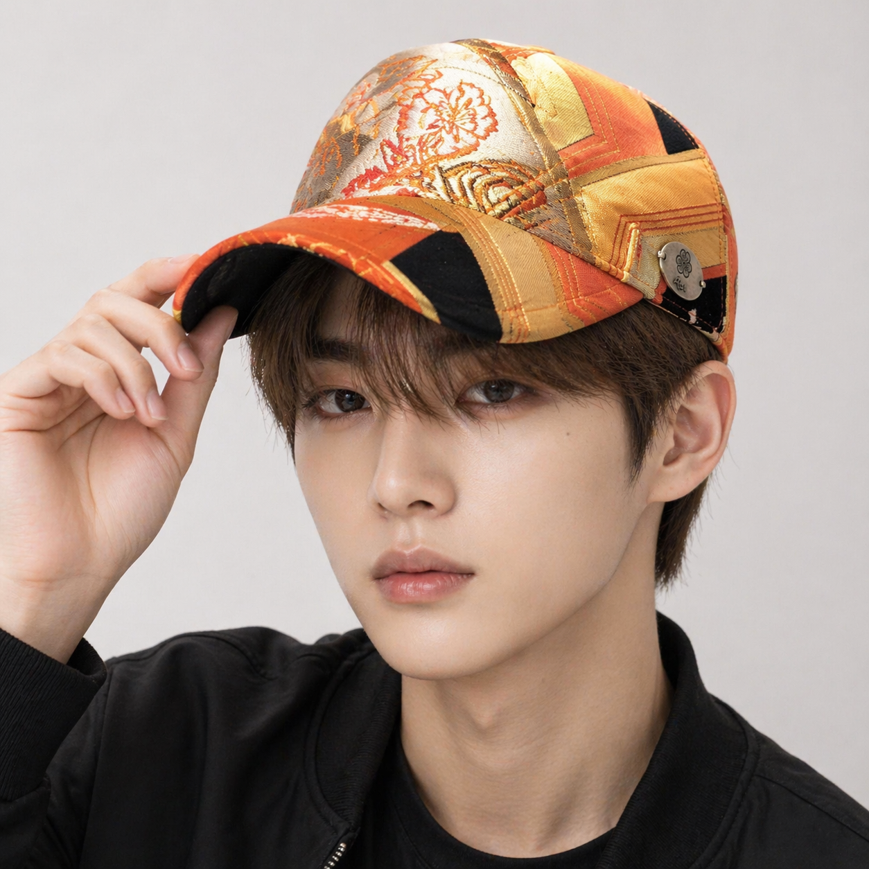 OBI Cap – Traditional Japanese Floral Pattern