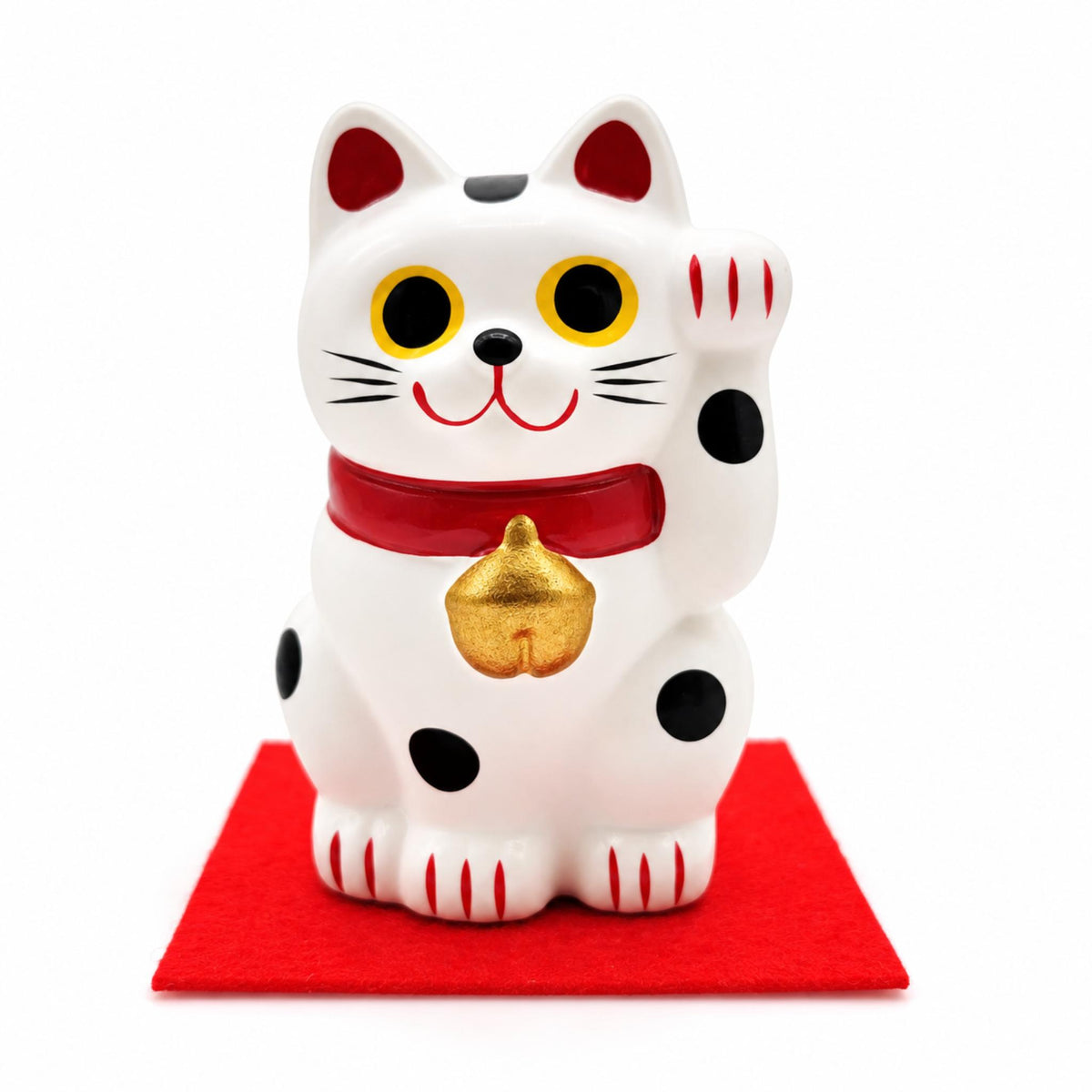 Maneki-neko en céramique – Blanc, Noir ou Or