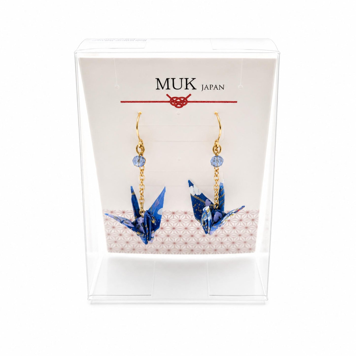 Boucle d'oreille japonaise Origami Tsuru Grue MUK