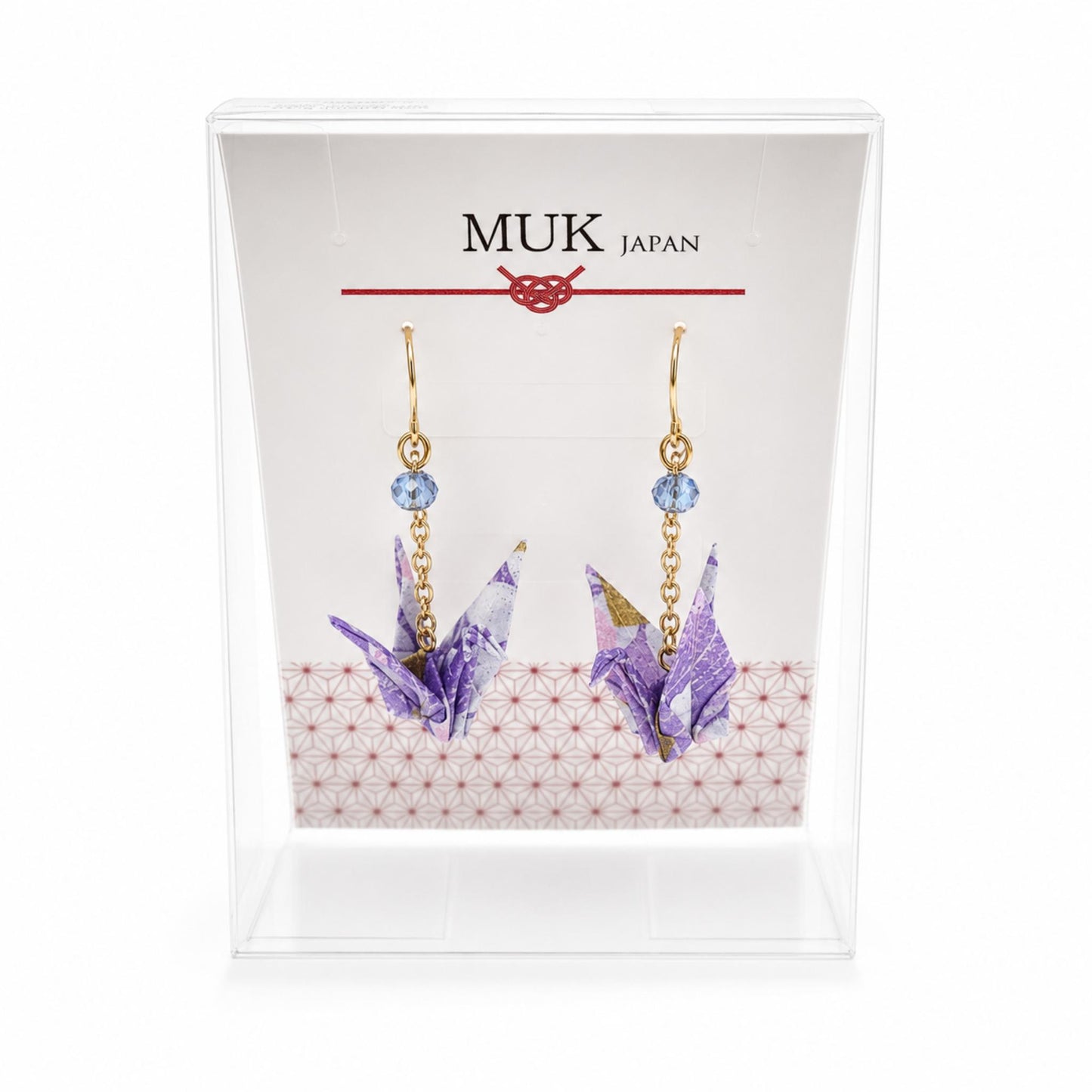 Boucle d'oreille japonaise Origami Tsuru Grue MUK