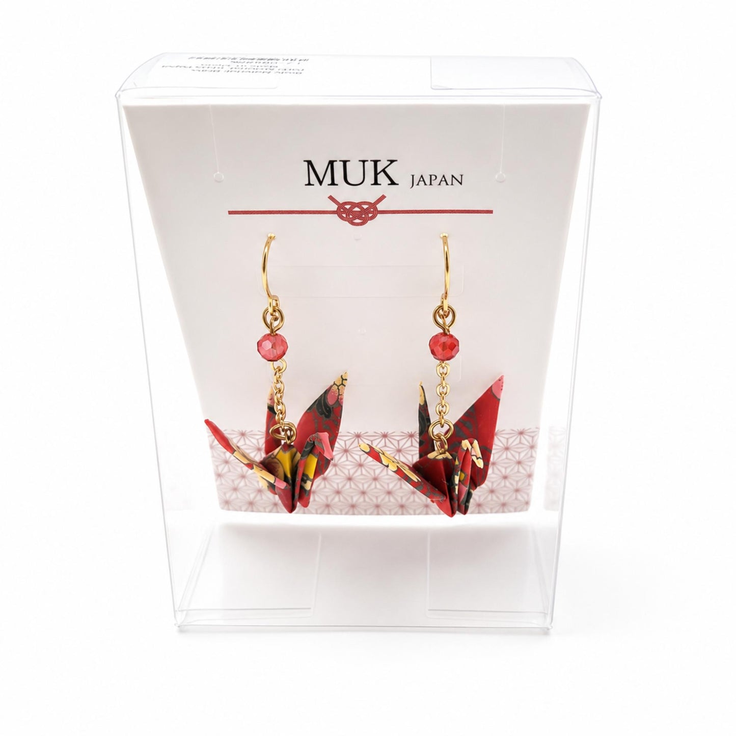 Boucle d'oreille japonaise Origami Tsuru Grue MUK