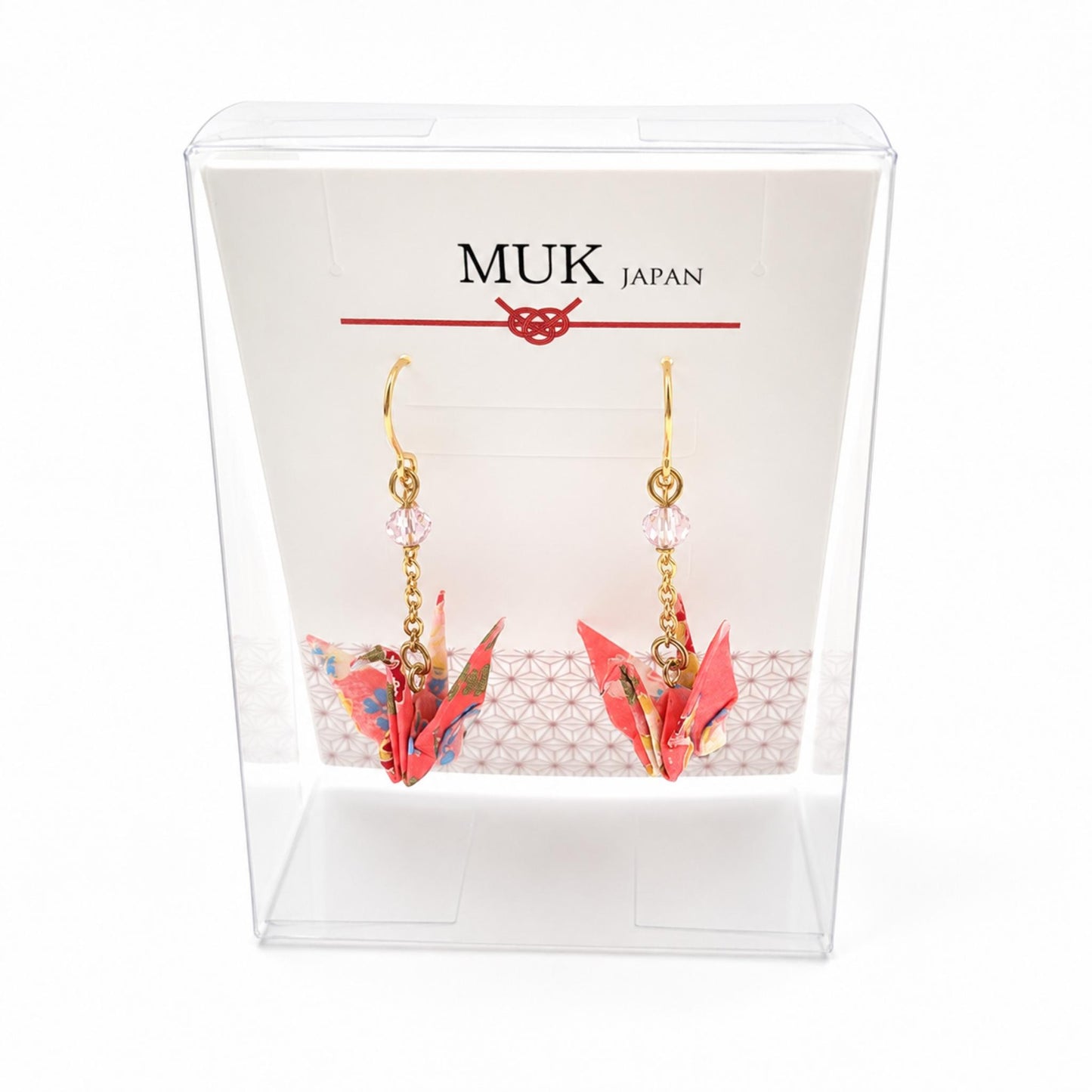 Boucle d'oreille japonaise Origami Tsuru Grue MUK