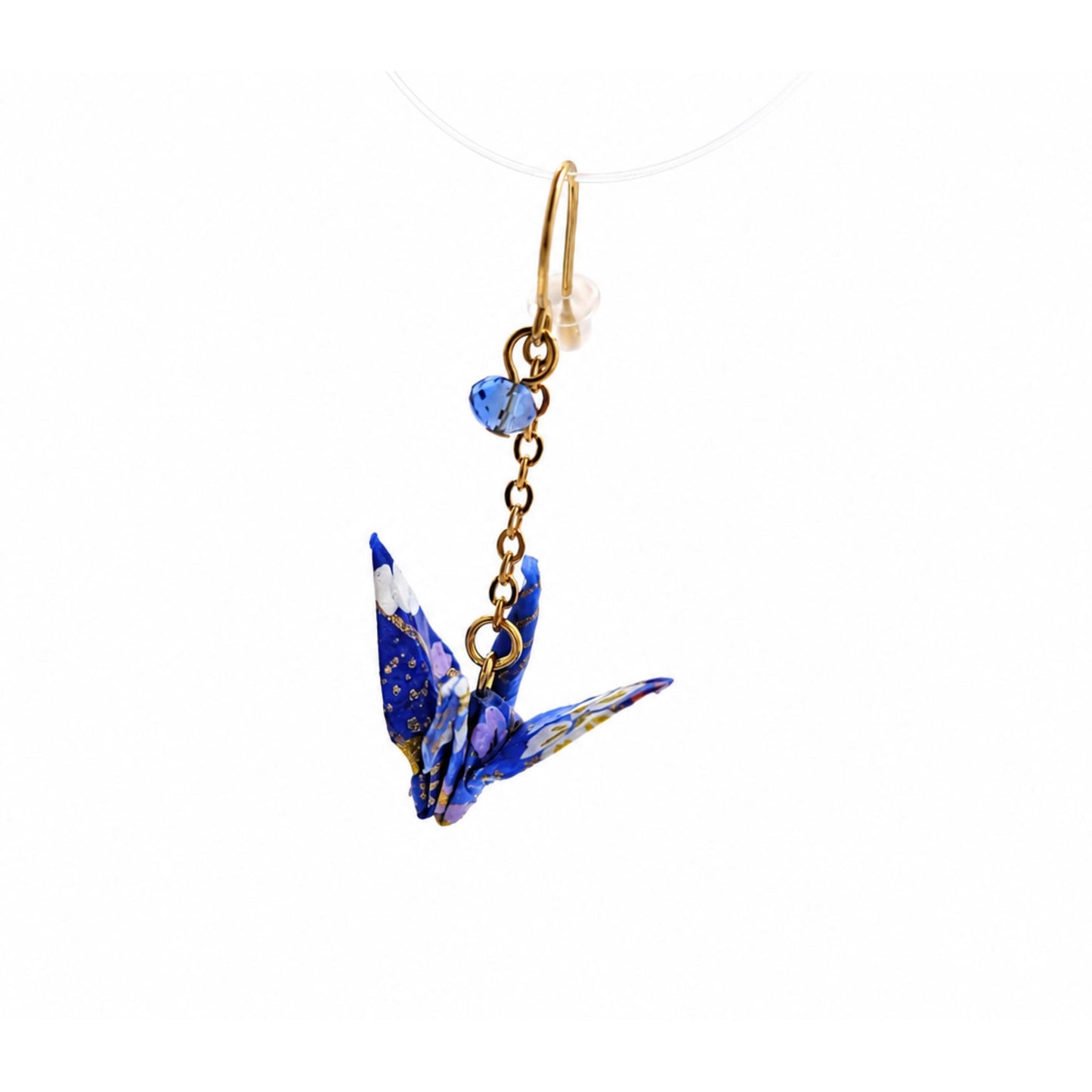 Boucle d'oreille japonaise Origami Tsuru Grue MUK