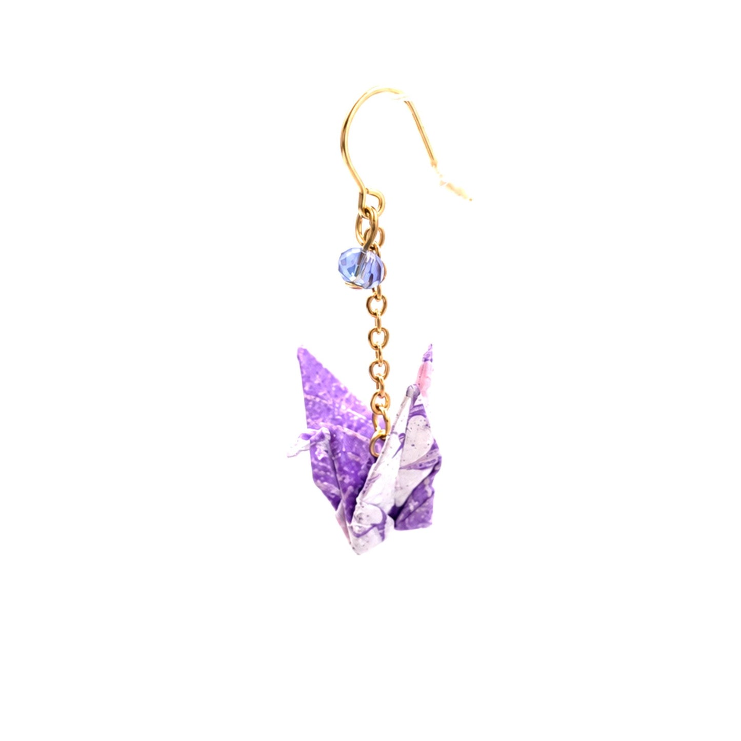 Boucle d'oreille japonaise Origami Tsuru Grue MUK