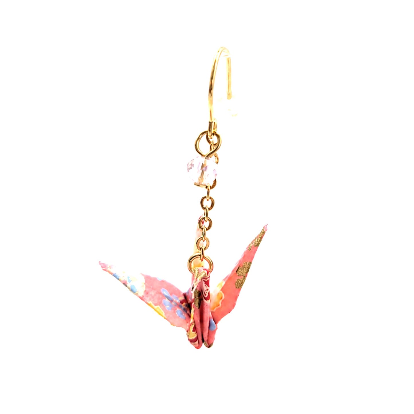 Boucle d'oreille japonaise Origami Tsuru Grue MUK