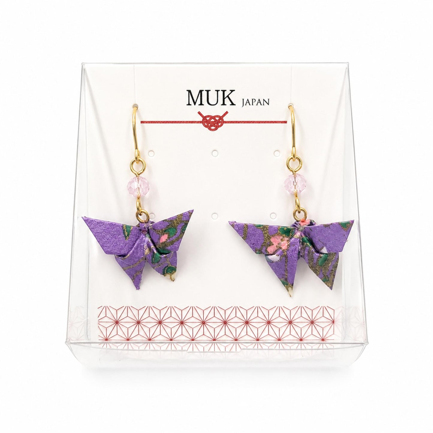 Boucle d'oreille japonaise Origami papillons MUK