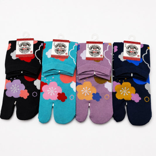 Chaussettes Japonaises Tabi - Motif UME Taille EU34-40